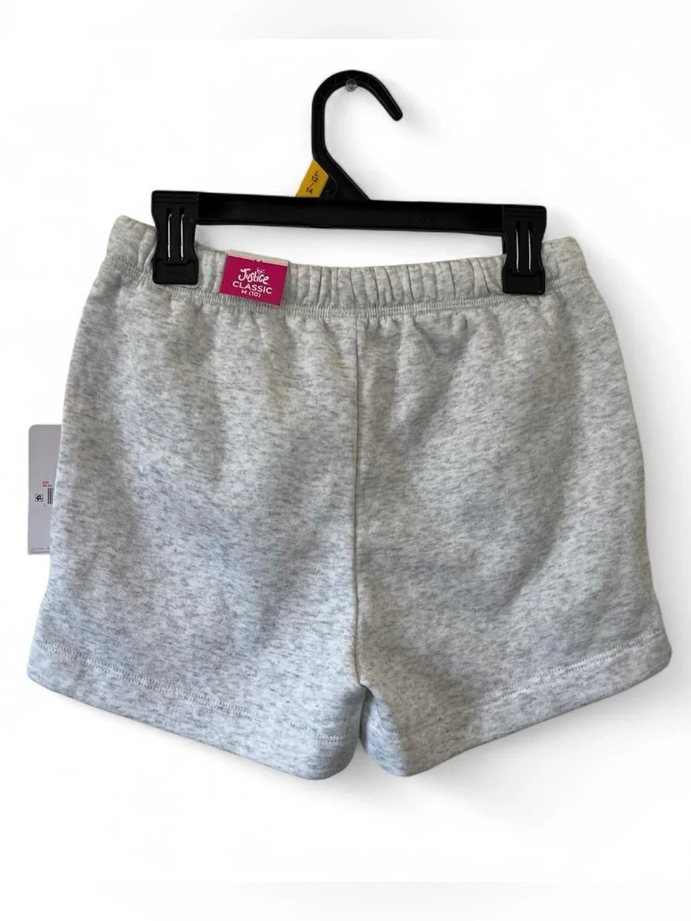 Girls Medium Size 10 Justice Brand Light Gray Sweat Shorts Athletic Tie Dye NWT